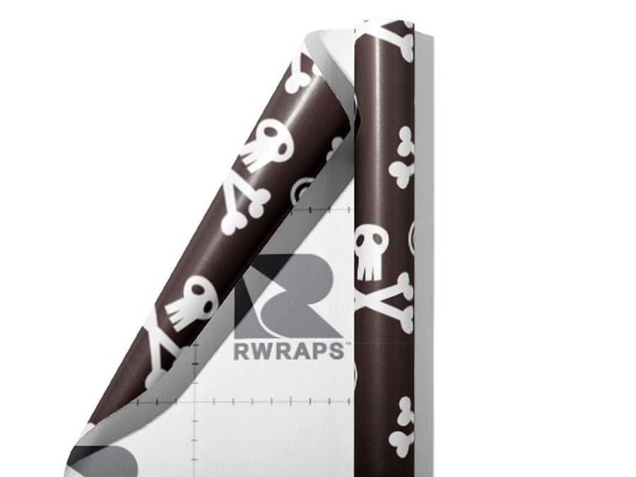 Skull and Crossbones Pirate Wrap Film Sheets~Rwraps Series 914 Skull and Crossbones Pirate Scrolled Sheet~3