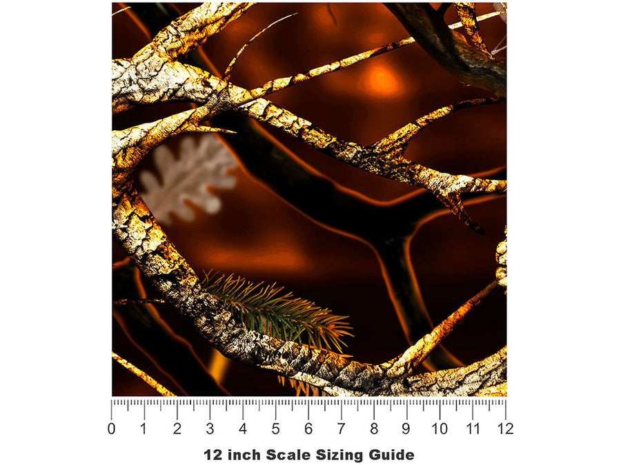 Skull Blaze Camouflage Vinyl Film Pattern Size 12 inch Scale~Rwraps Skull Blaze Camouflage Sizing Chart~2