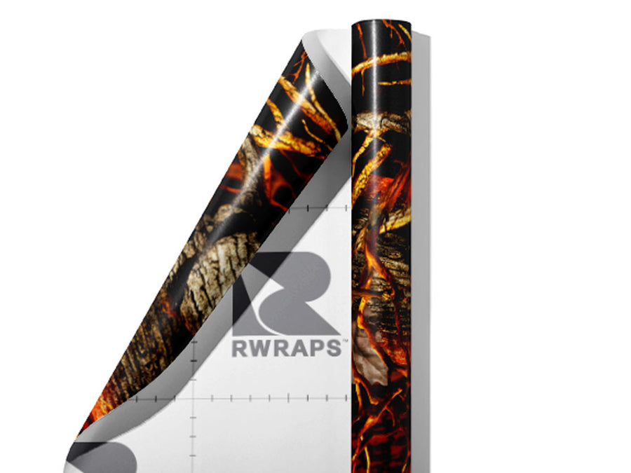 Skull Blaze Camouflage Wrap Film Sheets~Rwraps Series 914 Skull Blaze Camouflage Scrolled Sheet~3