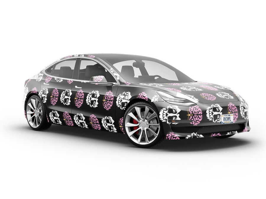 Skull Stripping Halloween Vehicle Vinyl Wrap