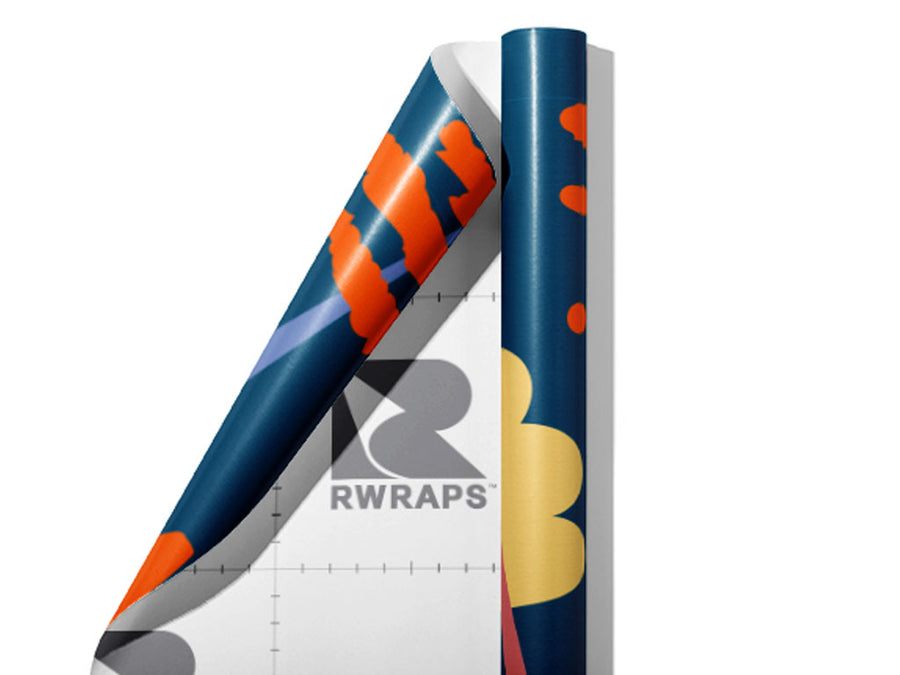 Sky-Blue Waters Americana Wrap Film Sheets~Rwraps Series 914 Sky-Blue Waters Americana Scrolled Sheet~4