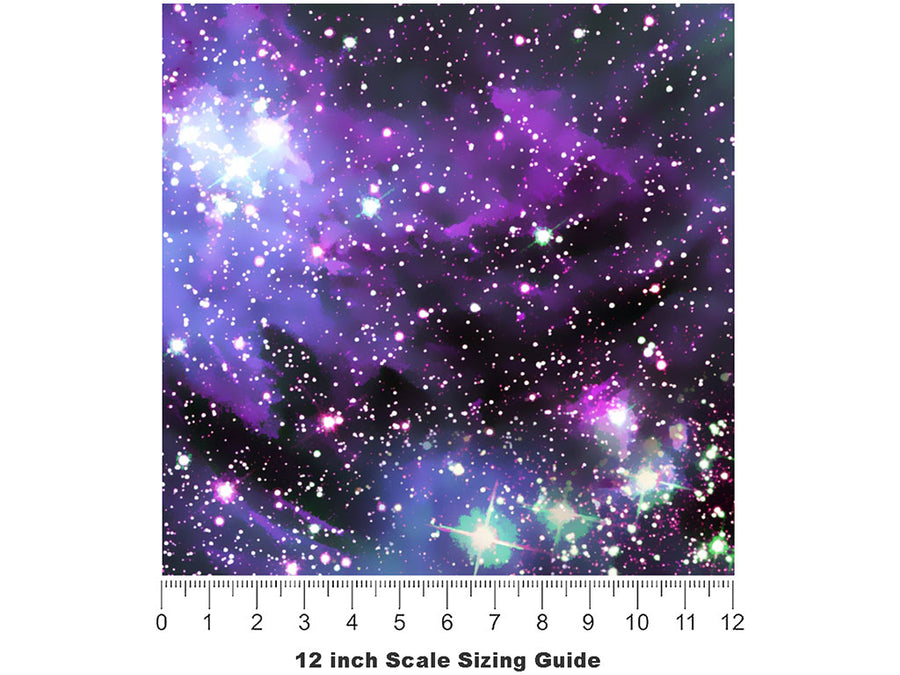Sky Nebs Science Fiction Vinyl Film Pattern Size 12 inch Scale~Rwraps Sky Nebs Science Fiction Sizing Chart~2