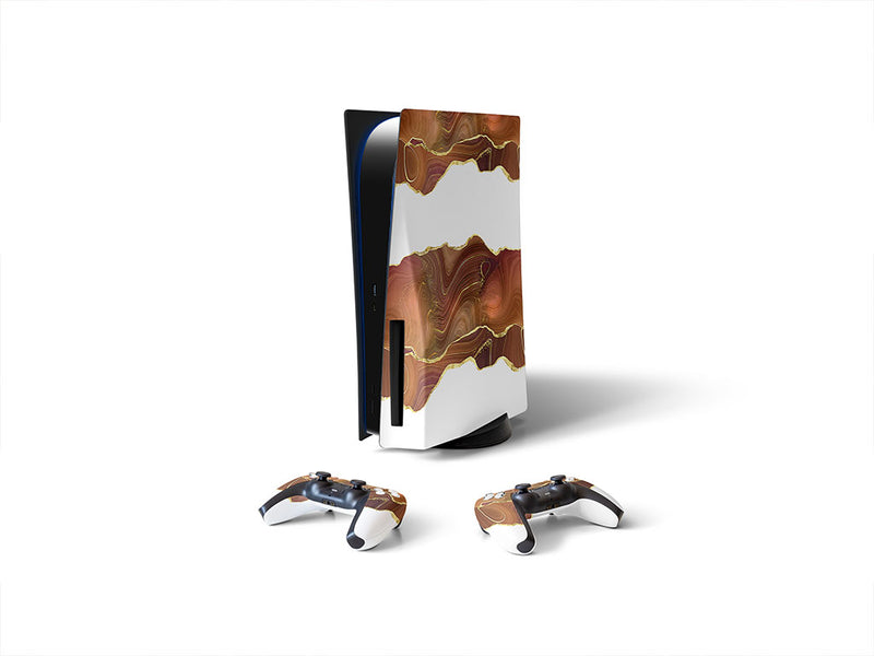 slashed sepia gemstone films Sony PS5 DIY Skin