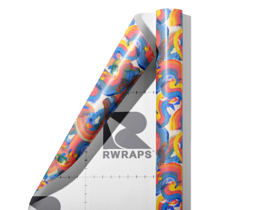 Sleepy Dreams Abstract Wrap Film Sheets~Rwraps Series 914 Sleepy Dreams Abstract Scrolled Sheet~3