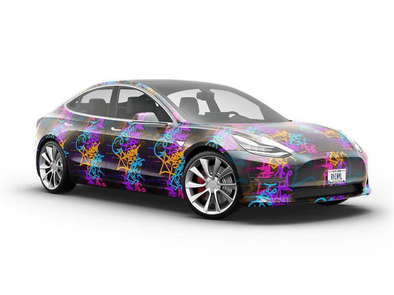 Slick Layers Graffiti Vehicle Vinyl Wrap