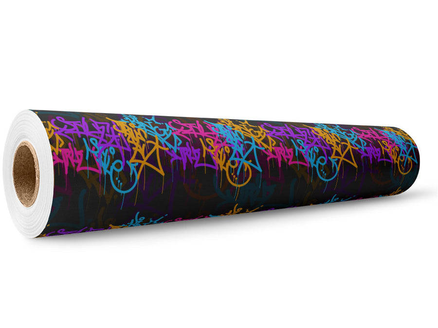Slick Layers Graffiti Wrap Film Wholesale Roll~Rwraps Series 914 Digitally Printed Vinyl Roll~5