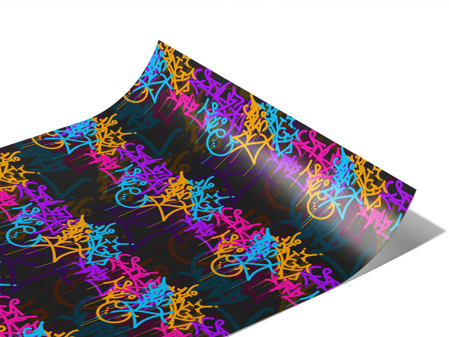 Slick Layers Graffiti Vinyl Wraps~Rwraps Series 914 Digitally Printed Vinyl Wrap~1