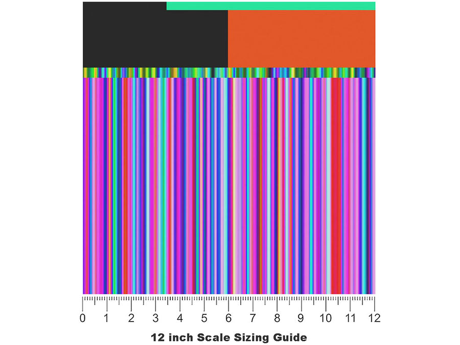 Slight Snafu Technology Vinyl Film Pattern Size 12 inch Scale~Rwraps Slight Snafu Technology Sizing Chart~3