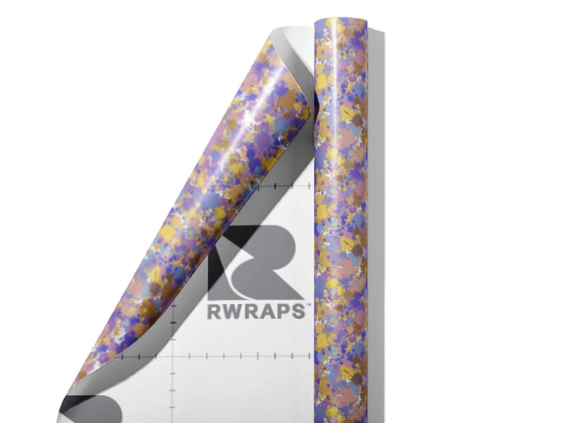 Slumber Party Paint Splatter Wrap Film Sheets~Rwraps Series 914 Slumber Party Paint Splatter Scrolled Sheet~3