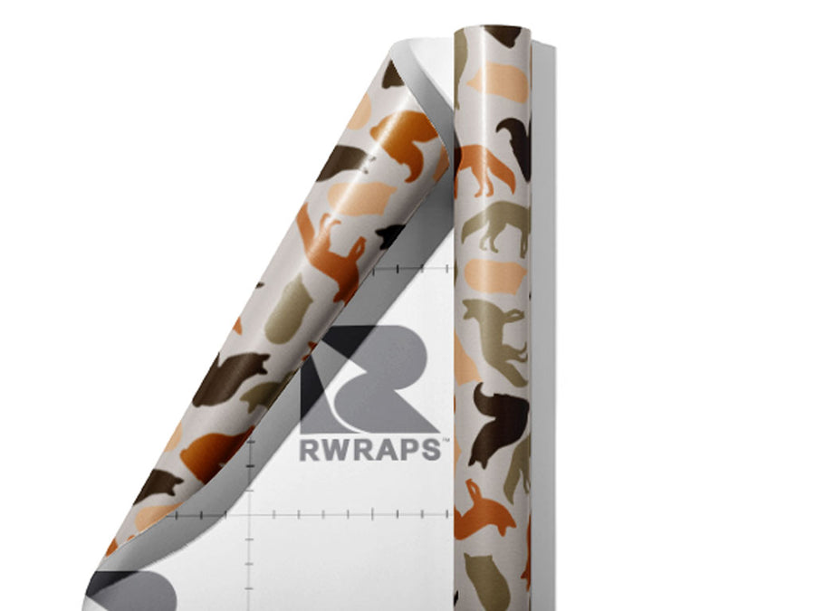 Sly Shadow Animal Wrap Film Sheets~Rwraps Series 914 Sly Shadow Animal Scrolled Sheet~3