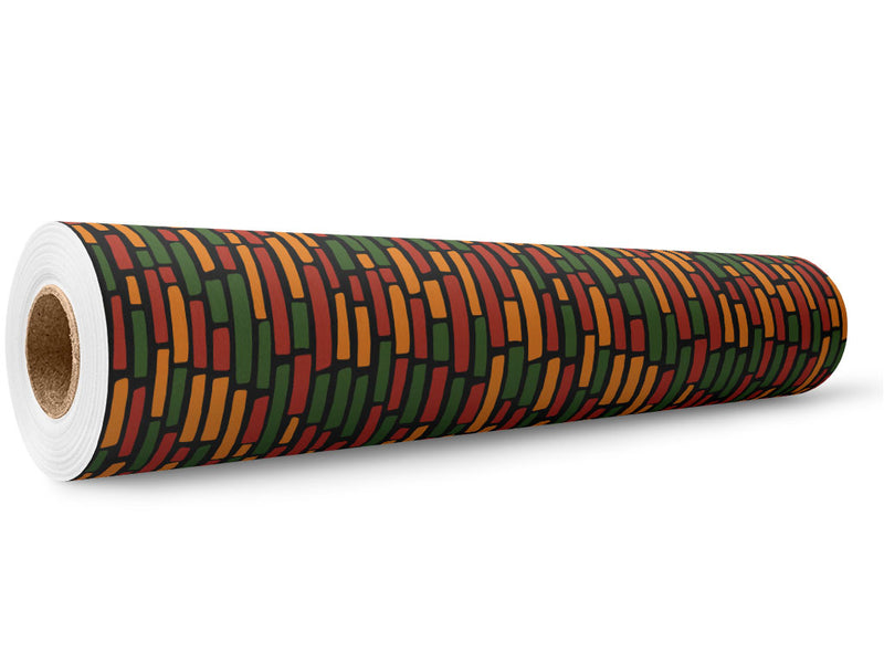 Small Rastafarian Brick Wrap Film Wholesale Roll~Rwraps Series 914 Digitally Printed Vinyl Roll~5