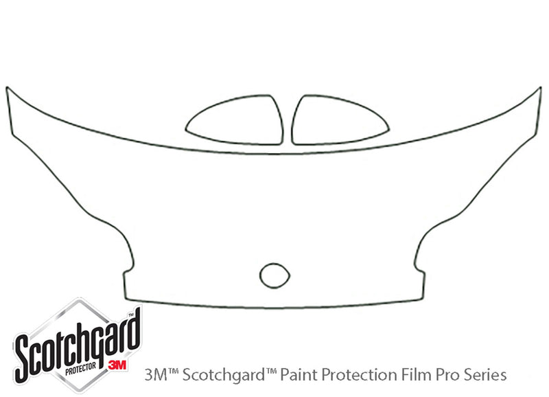 fortwo 3M Clear Bra Hood Precut PPF Diagram