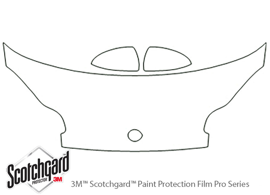 fortwo 3M Clear Bra Hood Precut PPF Diagram
