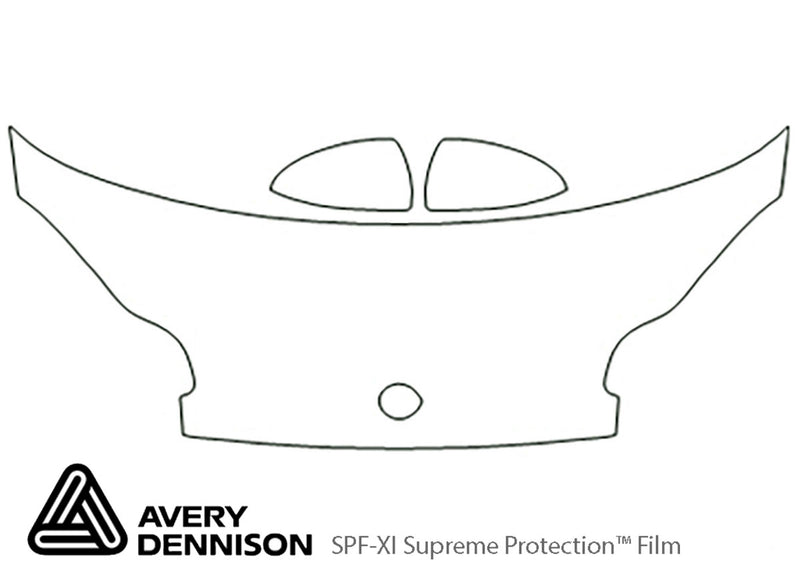 fortwo Avery Dennison Clear Bra Hood Precut PPF Diagram