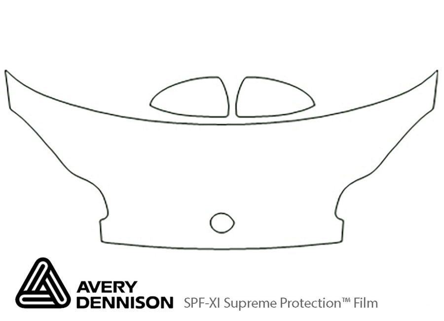 fortwo Avery Dennison Clear Bra Hood Precut PPF Diagram