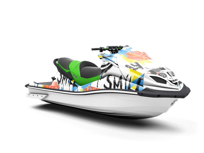 Smile On Graffiti Jet Ski Vinyl Customized Wrap