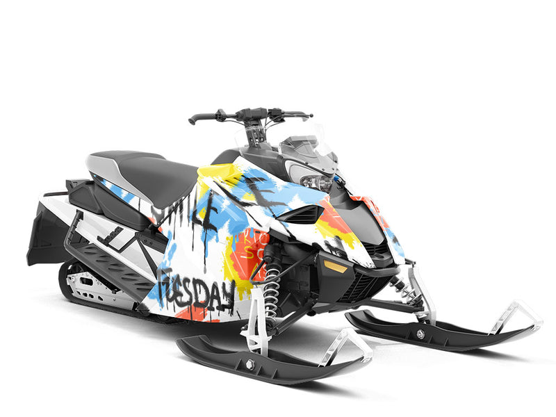 Smile On Graffiti Custom Wrapped Snowmobile