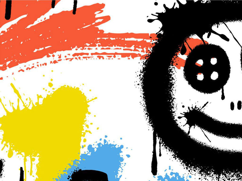 Smile On Graffiti Vinyl Wrap Pattern~Rwraps Series 914 Digitally Printed Vinyl Wrap~0
