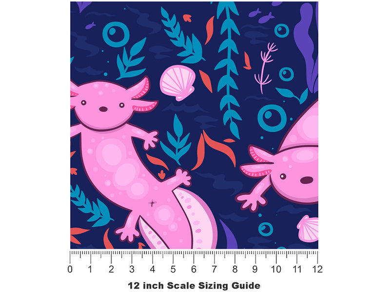 Smiling Salamanders Marine Life Vinyl Film Pattern Size 12 inch Scale~Rwraps Smiling Salamanders Marine Life Sizing Chart~2
