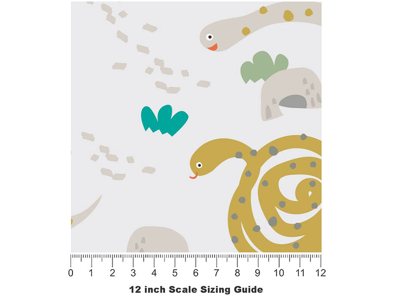 Smiling Serpents Reptile Vinyl Film Pattern Size 12 inch Scale~Rwraps Smiling Serpents Reptile Sizing Chart~2