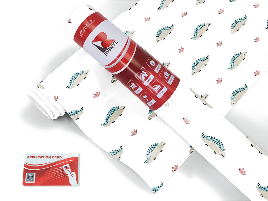 smiling stegosaur dinosaur Craft Vinyl Roll