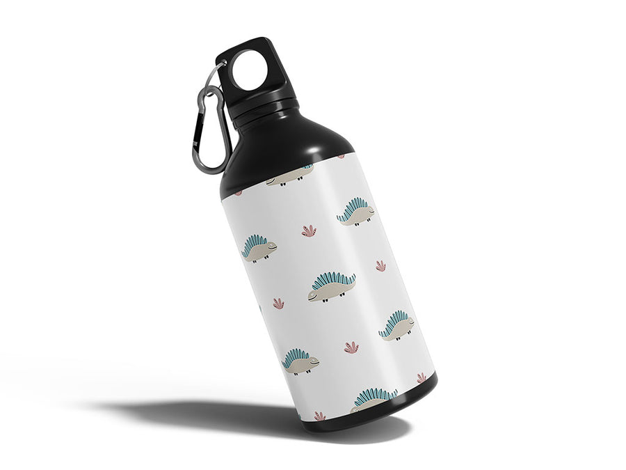 smiling stegosaur dinosaur Water Bottle DIY Stickers