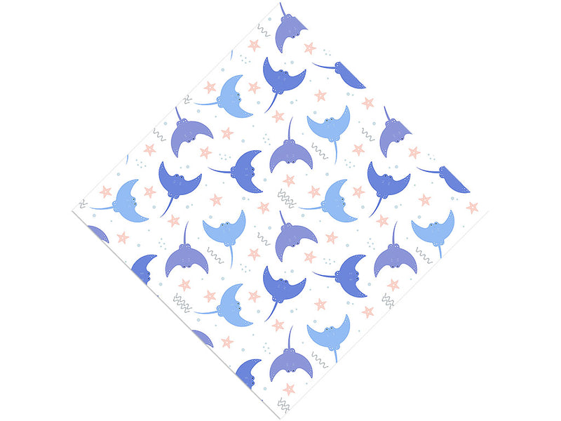Smiling Stingray Marine Life Vinyl Wrap Pattern