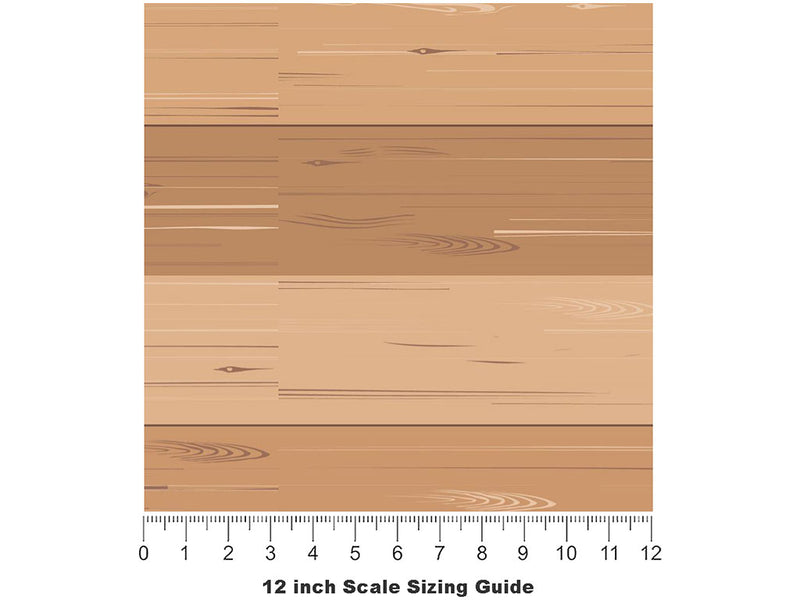 Smooth Floor Wooden Parquet Vinyl Film Pattern Size 12 inch Scale~Rwraps Smooth Floor Wooden Parquet Sizing Chart~3
