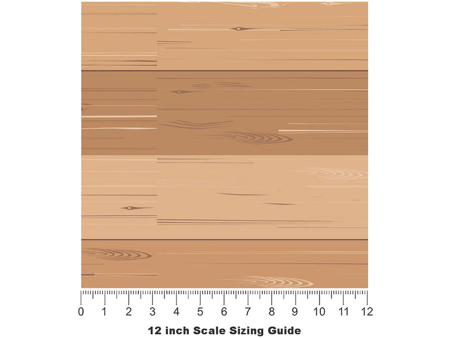 Smooth Floor Wooden Parquet Vinyl Film Pattern Size 12 inch Scale~Rwraps Smooth Floor Wooden Parquet Sizing Chart~3
