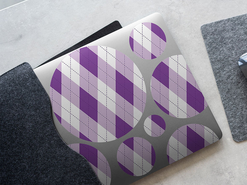 smooth indigo argyle DIY Laptop Stickers