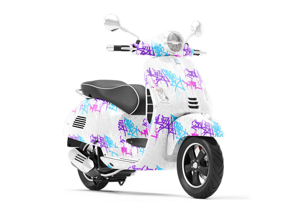 Smooth Layers Graffiti Vespa Scooter Wrap Film