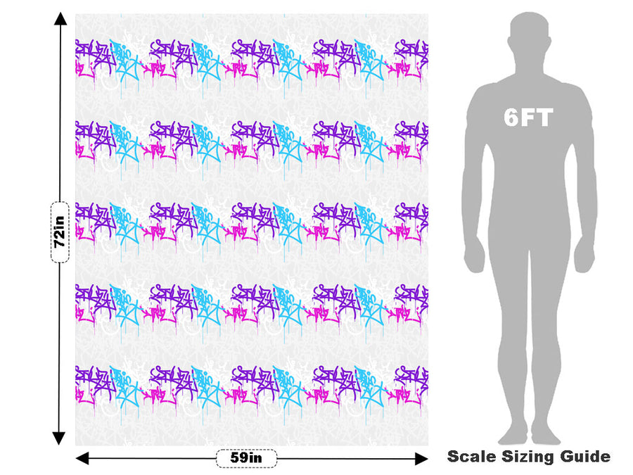 Smooth Layers Graffiti Vehicle Wrap Scale~Rwraps Series 914 Smooth Layers Graffiti Measurements~2