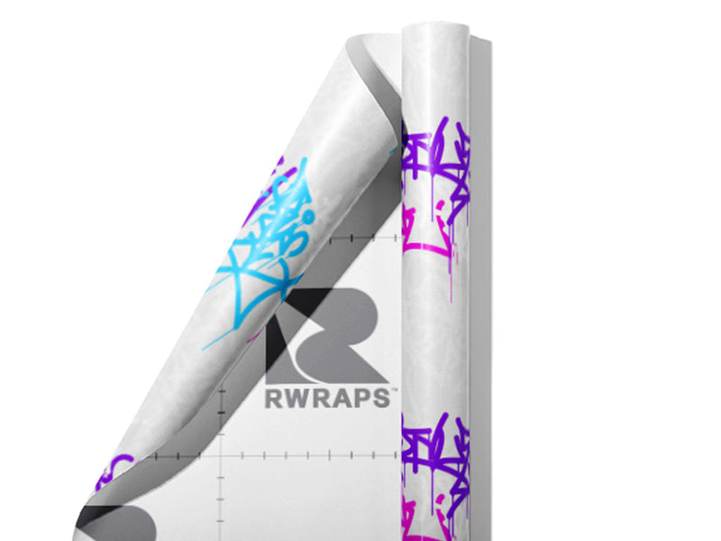 Smooth Layers Graffiti Wrap Film Sheets~Rwraps Series 914 Smooth Layers Graffiti Scrolled Sheet~4