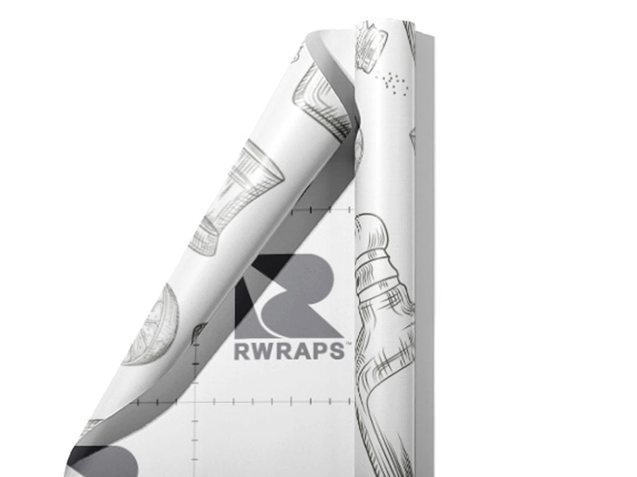 Smooth Shots Alcohol Wrap Film Sheets~Rwraps Series 914 Smooth Shots Alcohol Scrolled Sheet~3