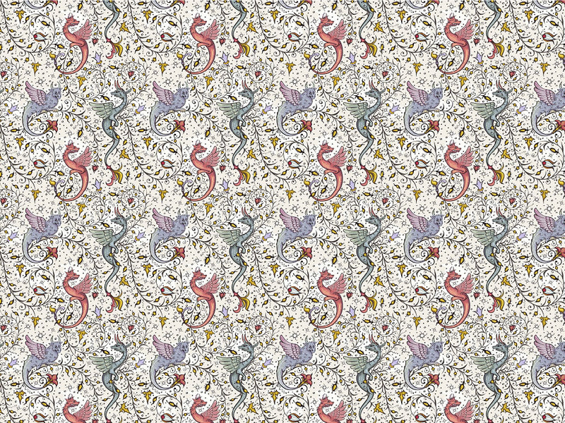 Snarling Wyvern Fantasy Vinyl Wrap Pattern~Rwraps Series 914 Digitally Printed Vinyl Wrap~0