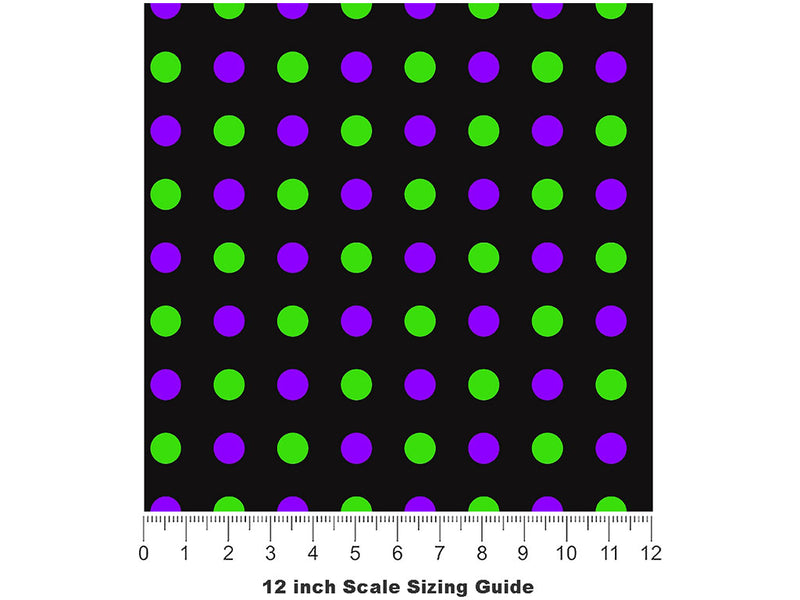 Sneaking Suspicion Polka Dot Vinyl Film Pattern Size 12 inch Scale~Rwraps Sneaking Suspicion Polka Dot Sizing Chart~2
