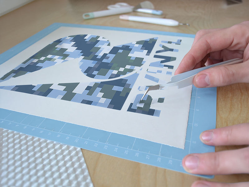 snow and sleet pixel Easy Weed Craft Vinyl