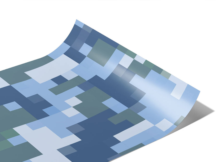 Snow and Sleet Pixel Vinyl Wraps~Rwraps Series 914 Digitally Printed Vinyl Wrap~0