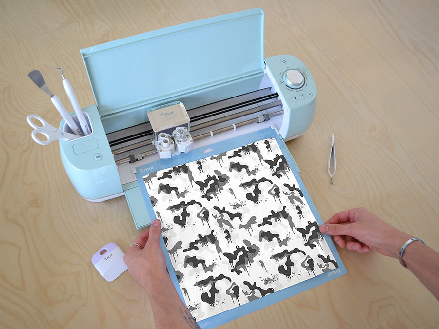 snow graffiti camouflage Cricut Compatible Vinyl