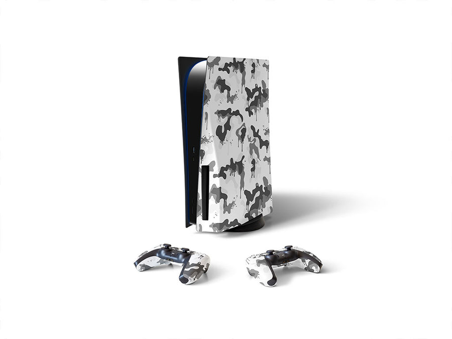 snow graffiti camouflage Sony PS5 DIY Skin