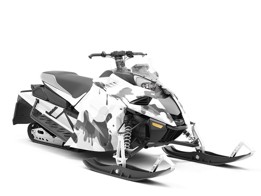 Snow Graffiti Camouflage Custom Wrapped Snowmobile