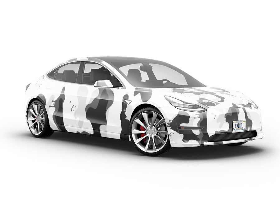 Snow Graffiti Camouflage Vehicle Vinyl Wrap