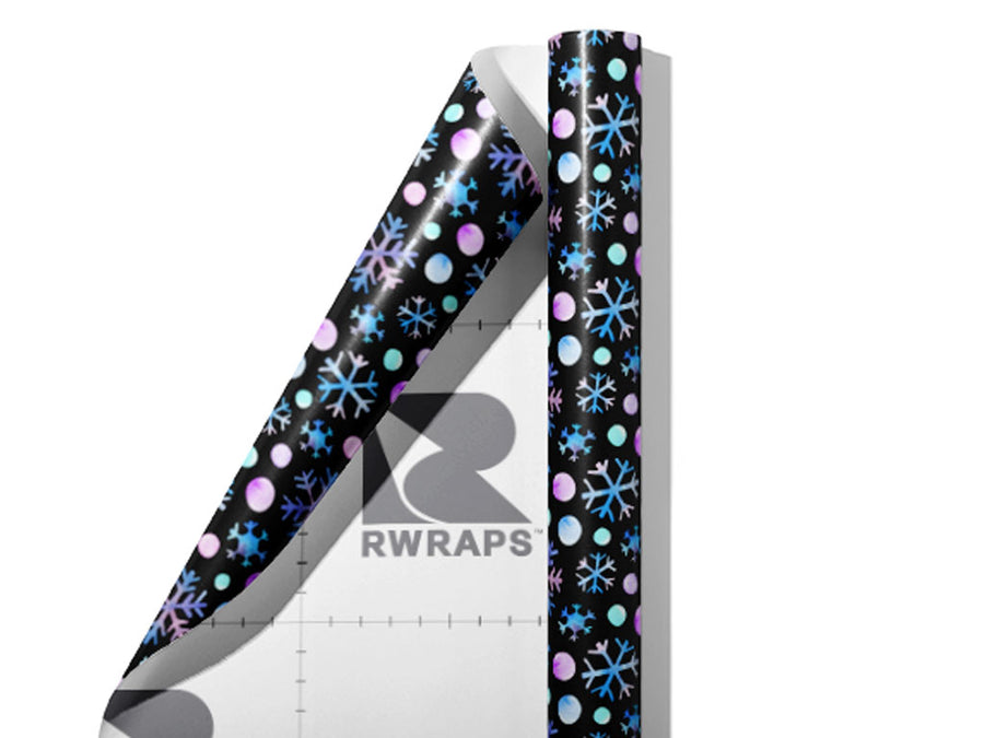 Snowflake Kisses Snow Wrap Film Sheets~Rwraps Series 914 Snowflake Kisses Snow Scrolled Sheet~3