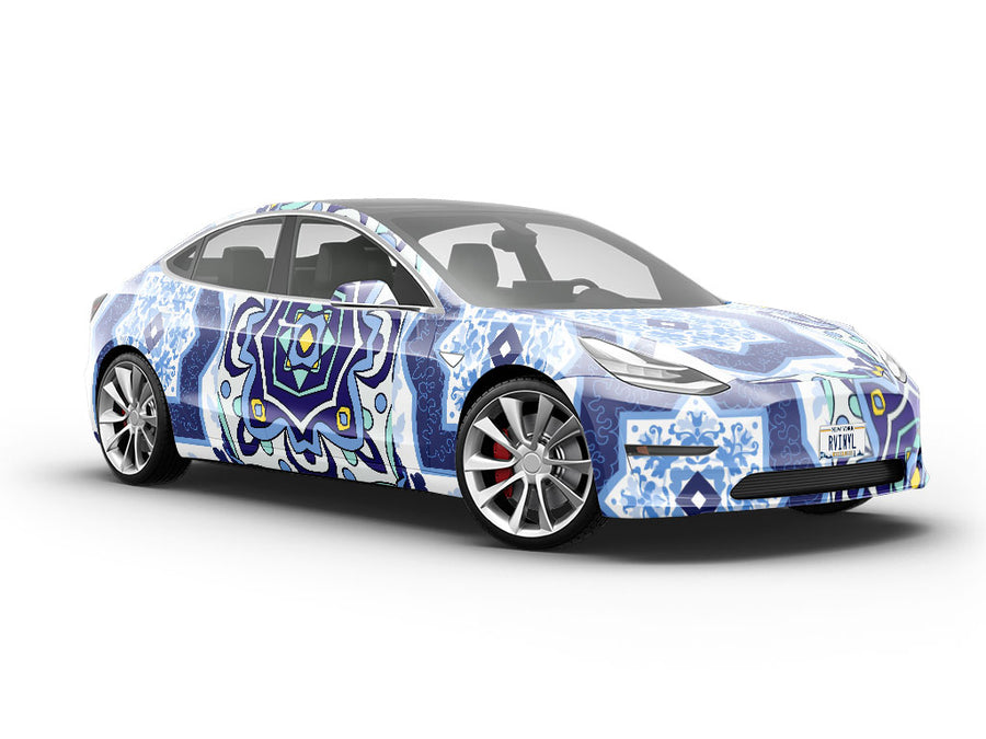Snowflakes Tile Vehicle Vinyl Wrap