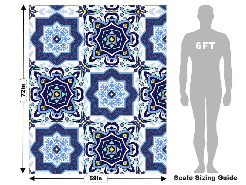 Snowflakes Tile Vehicle Wrap Scale~Rwraps Series 914 Snowflakes Tile Measurements~2