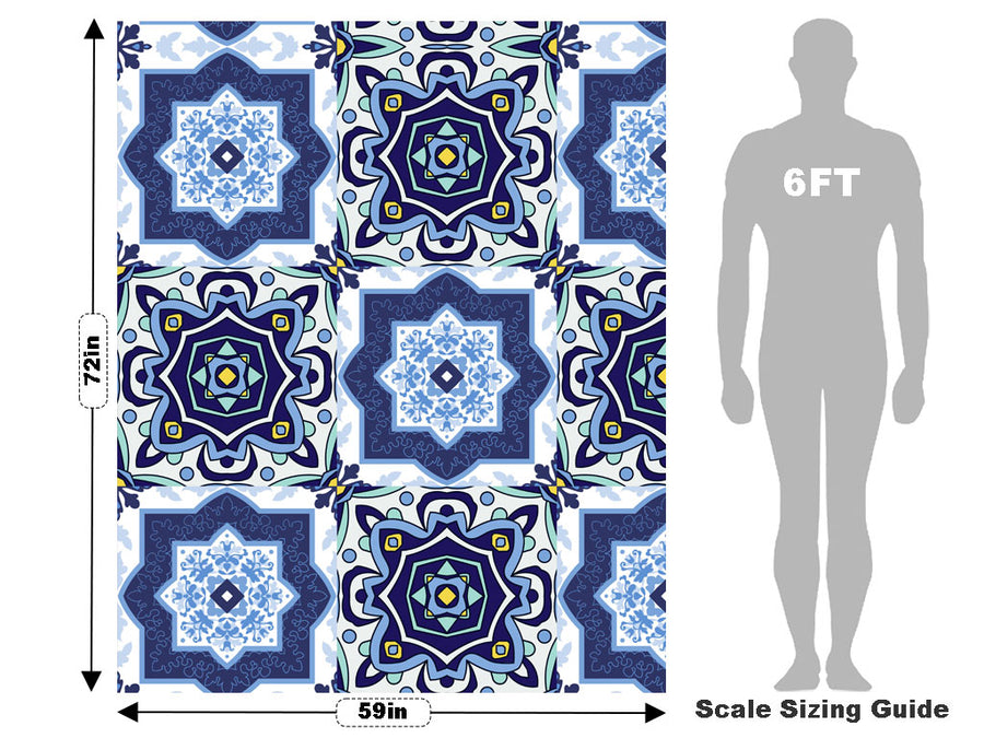 Snowflakes Tile Vehicle Wrap Scale~Rwraps Series 914 Snowflakes Tile Measurements~2