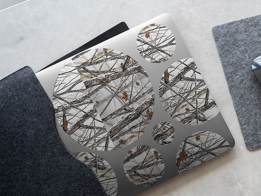 snowstorm camouflage DIY Laptop Stickers