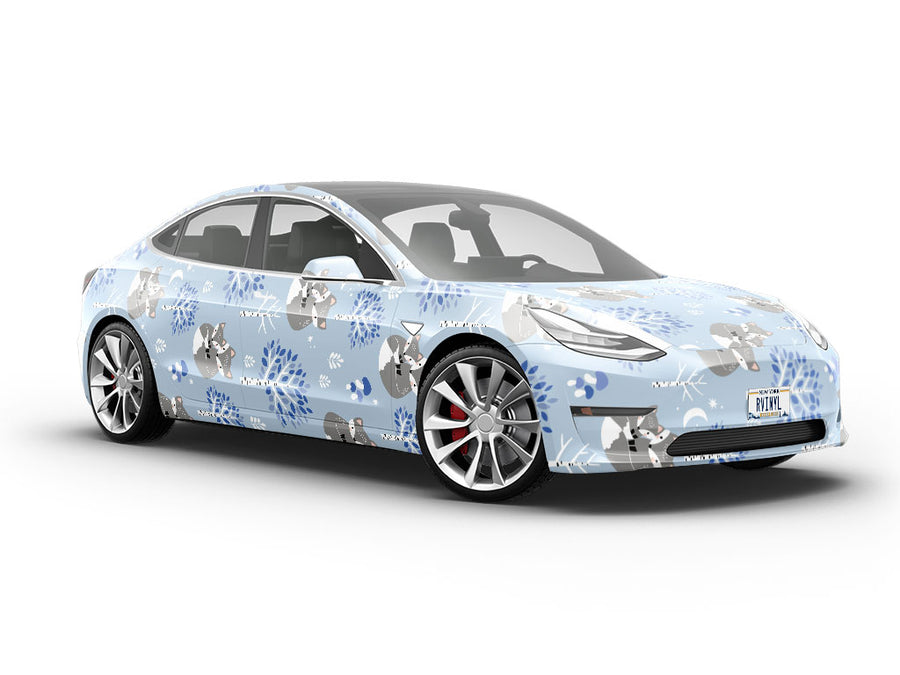 Snowy Sneaks Animal Vehicle Vinyl Wrap