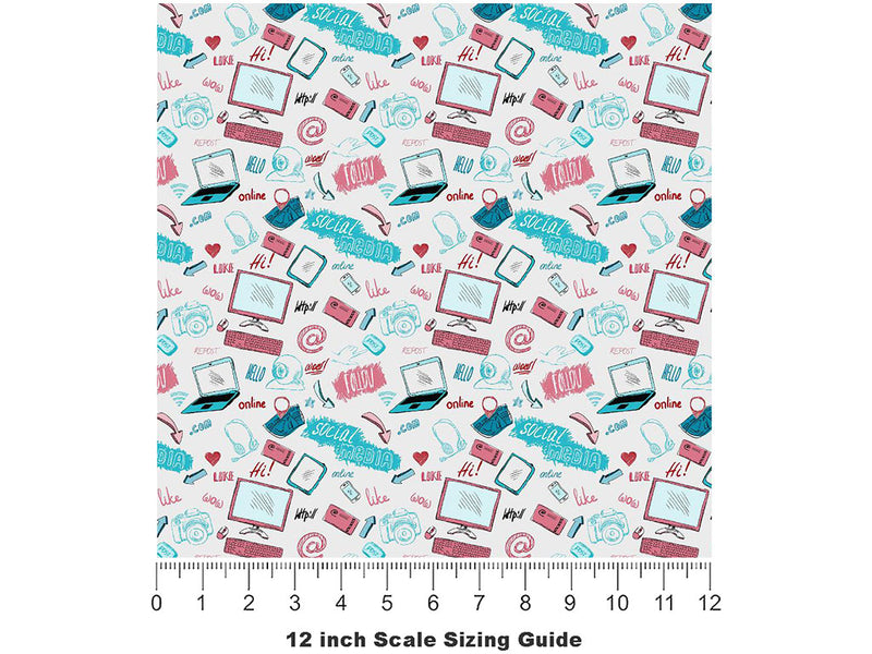 Social Tools Technology Vinyl Film Pattern Size 12 inch Scale~Rwraps Social Tools Technology Sizing Chart~3