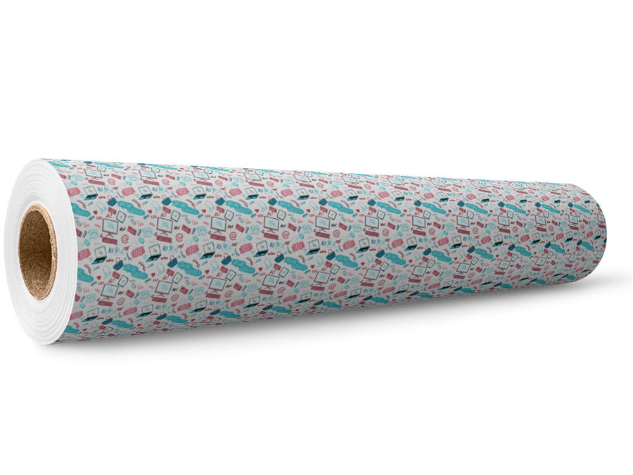 Social Tools Technology Wrap Film Wholesale Roll~Rwraps Series 914 Digitally Printed Vinyl Roll~5